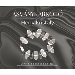 Hegyikristály-füstkvarc karkötő - ovál, 21x10 mm