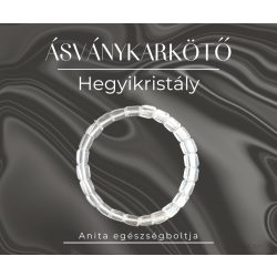 Hegyikristály karkötő - négyzet, 8x8 mm