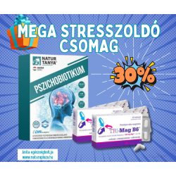   Mega Stresszoldó csomag Pszichobiotikum 30x + 2db Tri-mag 30x + ajándék meglepetés Boszy tea