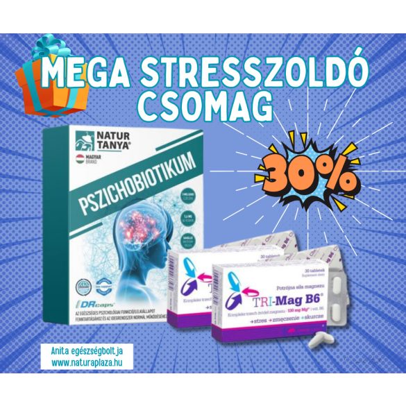 Mega Stresszoldó csomag Pszichobiotikum 30x + 2db Tri-mag 30x + ajándék meglepetés Boszy tea