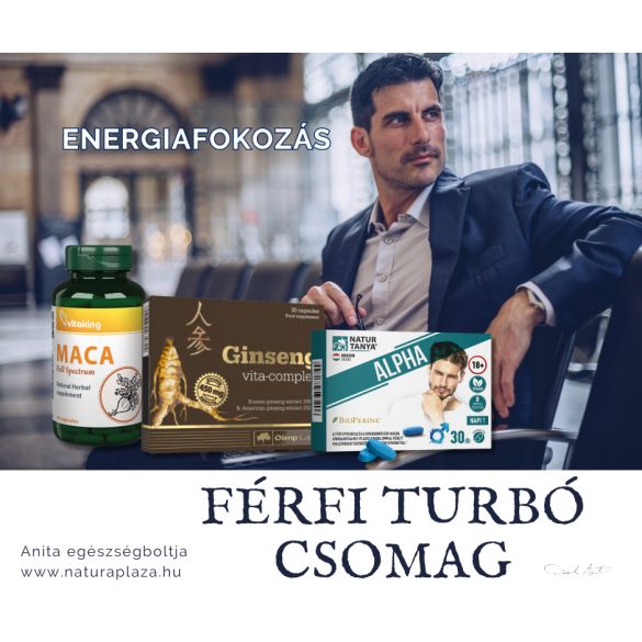 Férfi turbó csomag 1 havi - Alpha + Ginseng + Maca 