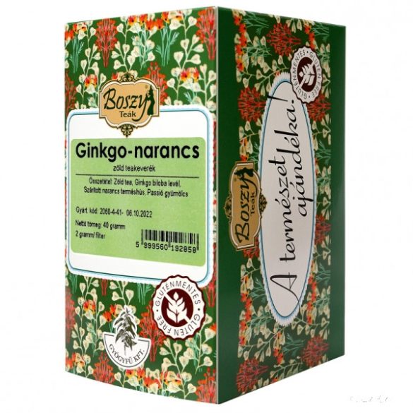 Boszy tea - GINKGO-NARANCS ZÖLD TEA FILTER   20x