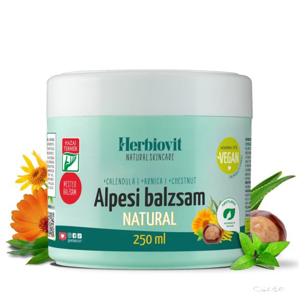 Herbiovit  ALPESI MESTERBALZSAM NATURAL - 19 AKTÍV HATÓANYAGGAL (250 ML)