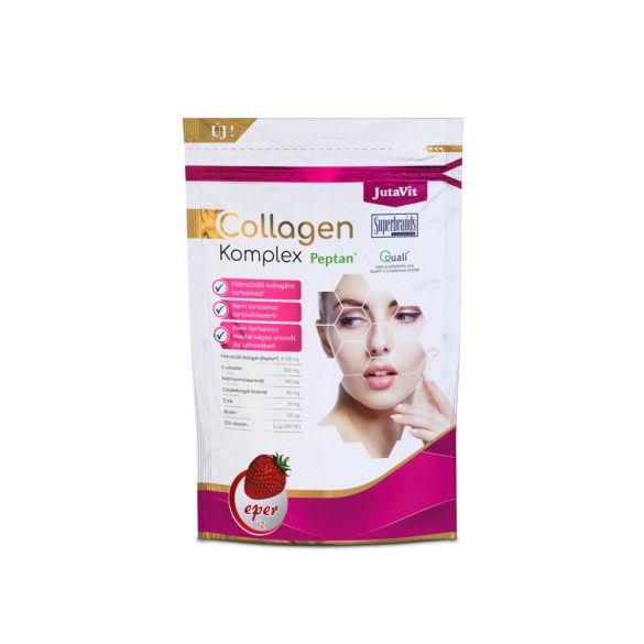 JutaVit Collagen +Hialuron Komplex 400g italpor – Eper ízben