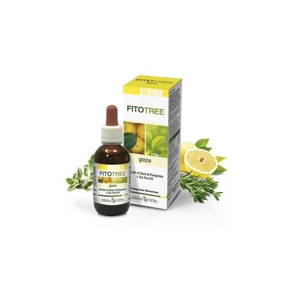 ErbaVita® FitoTree Baktériumölő, fertőtlenítő grapefruit, teafa, rozmaring és kakukkfű olaj - Külsőleg/Belsőleg! 30 ml