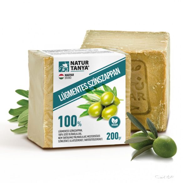 Natúr Tanya® Lúgmentes Színszappan - 100% Szűz Olivaolajjal. Minden bőrtípusra, arcra, testre, hajra és érzékeny felületen is