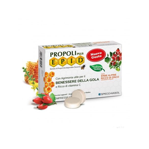 Natur Tanya® S. EPID® propoliszos szopogatós tabletta alpesi növénnyel, cinkkel, C-vitaminnal és édesítőszerekkel 20x